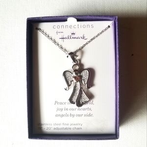 Hallmark Connections Stainless Steel Angel Necklace